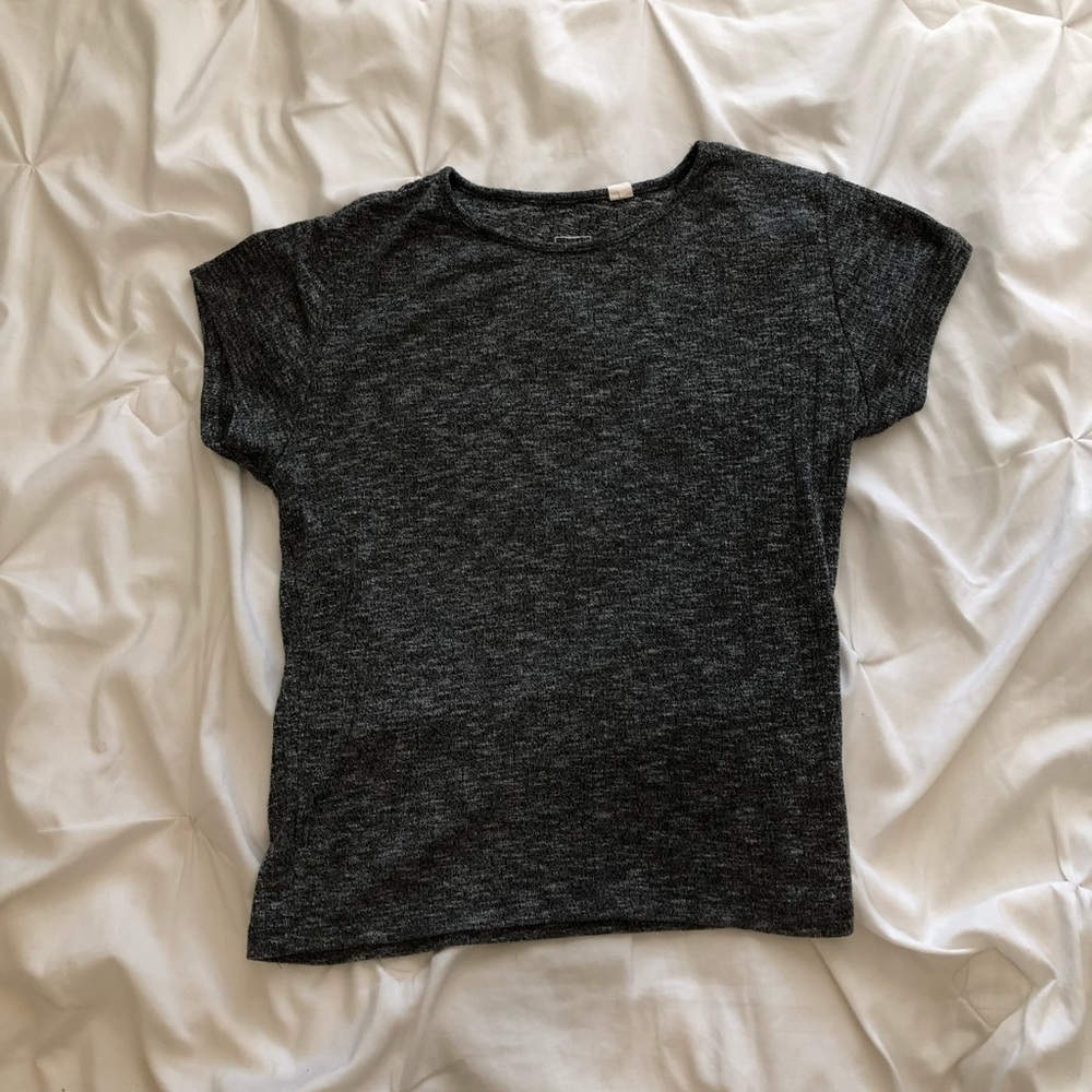 Me to We Gray Crop Top